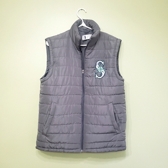 Seattle Mariners 2022 Puffy Vest Youth Large Fits Like Woman's Small - Picture 1 of 8